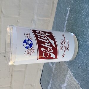 Vintage 70's Schlitz Beer Glass. 5" Tall.